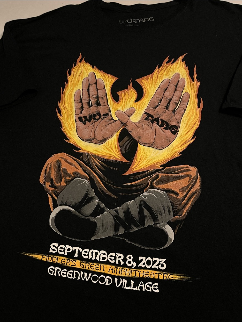 RARE Wu Tang Clan 2023 Fiddlers Green Greenwood Concert T-Shirt 2XL Rap Album